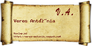 Veres Antónia névjegykártya