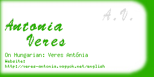 antonia veres business card