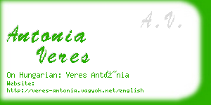 antonia veres business card